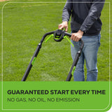 40V 20" Cordless Battery Push Mower 3pc Combo Kit: 4.0 Ah Battery and Charger