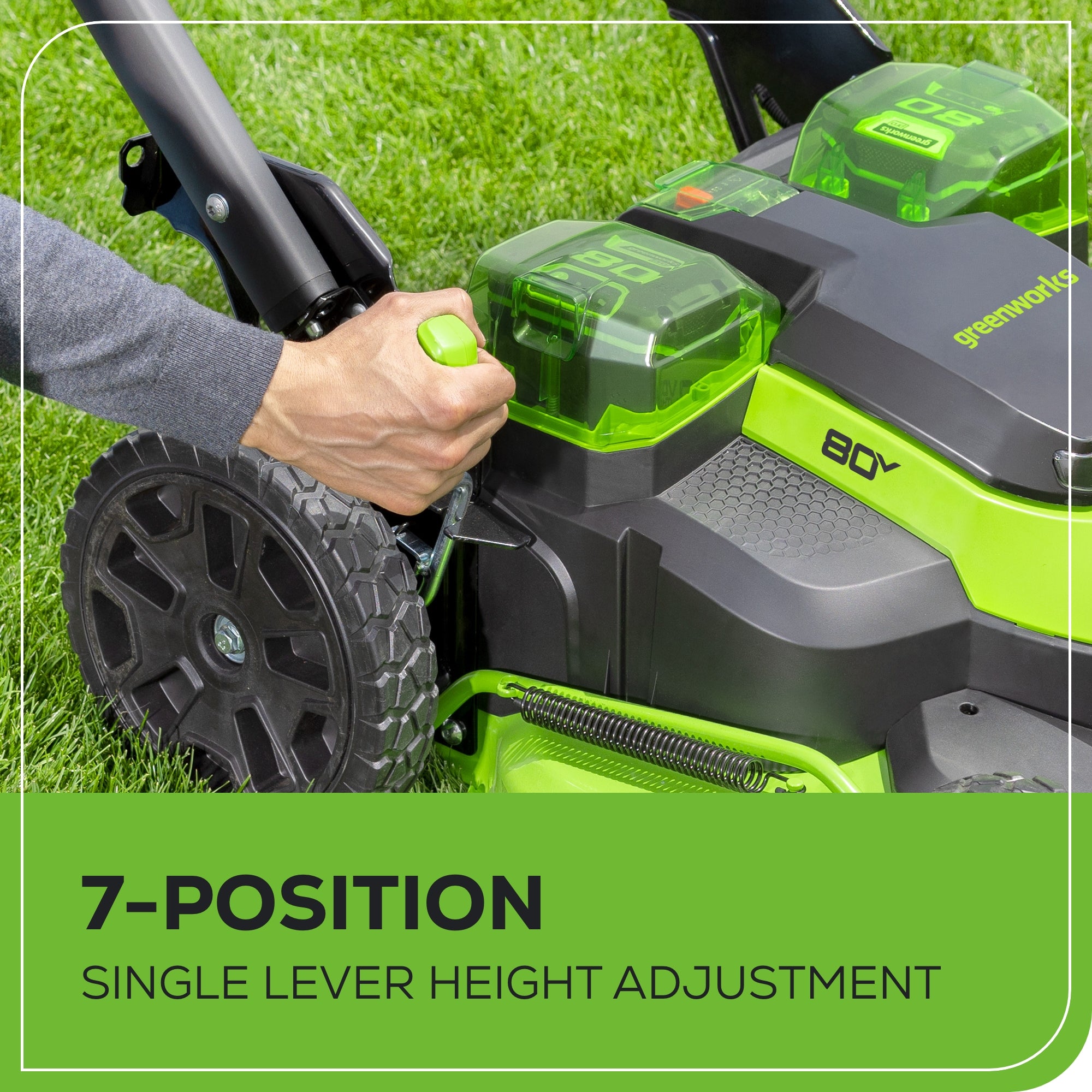 80V 25" Cordless Battery Dual Blade Self-Propelled Mower: 4.0 Ah Battery and Rapid Charger, LM2508S
