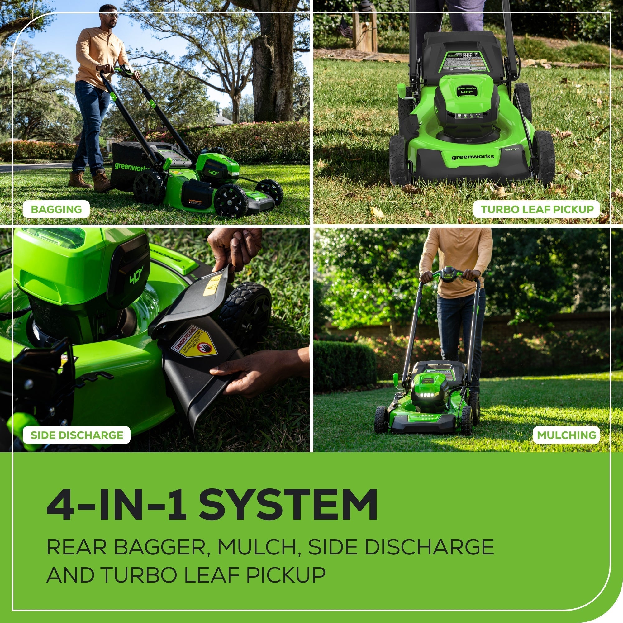 40V 21" Cordless Battery Self-Propelled Mower 3pc Combo Kit: 5.0 Ah Battery and Charger