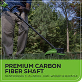 80V Cordless 16" Brushless Carbon Fiber String Trimmer: (1) 2.0 Ah Battery, (1) 2A Charger