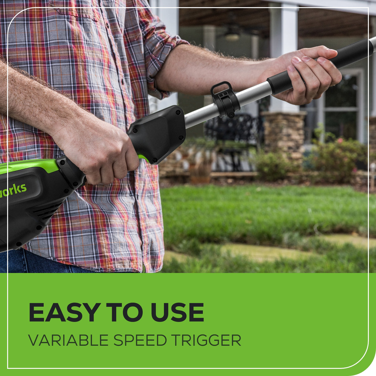 80V Pro 10" Cordless Battery Pole Saw: 2.0 Ah Battery and Charger
