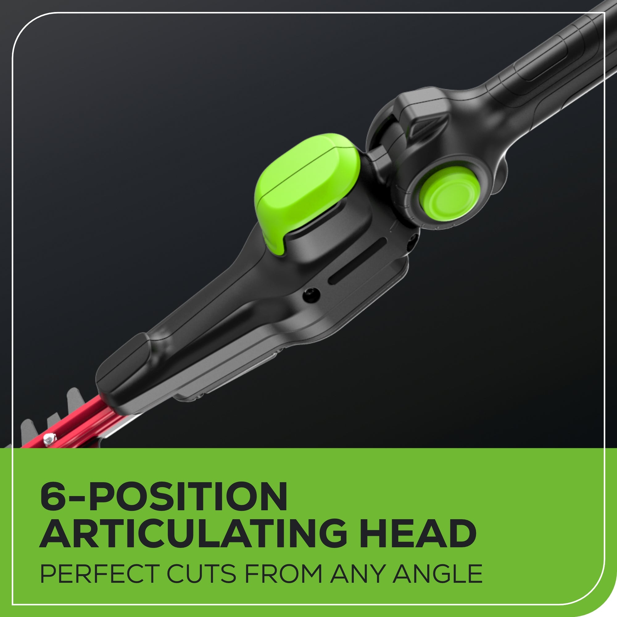 80V 20" Cordless Battery Pole Hedge Trimmer (1.2" cut, 4000 SPM): 2.0 Ah Battery and Charger