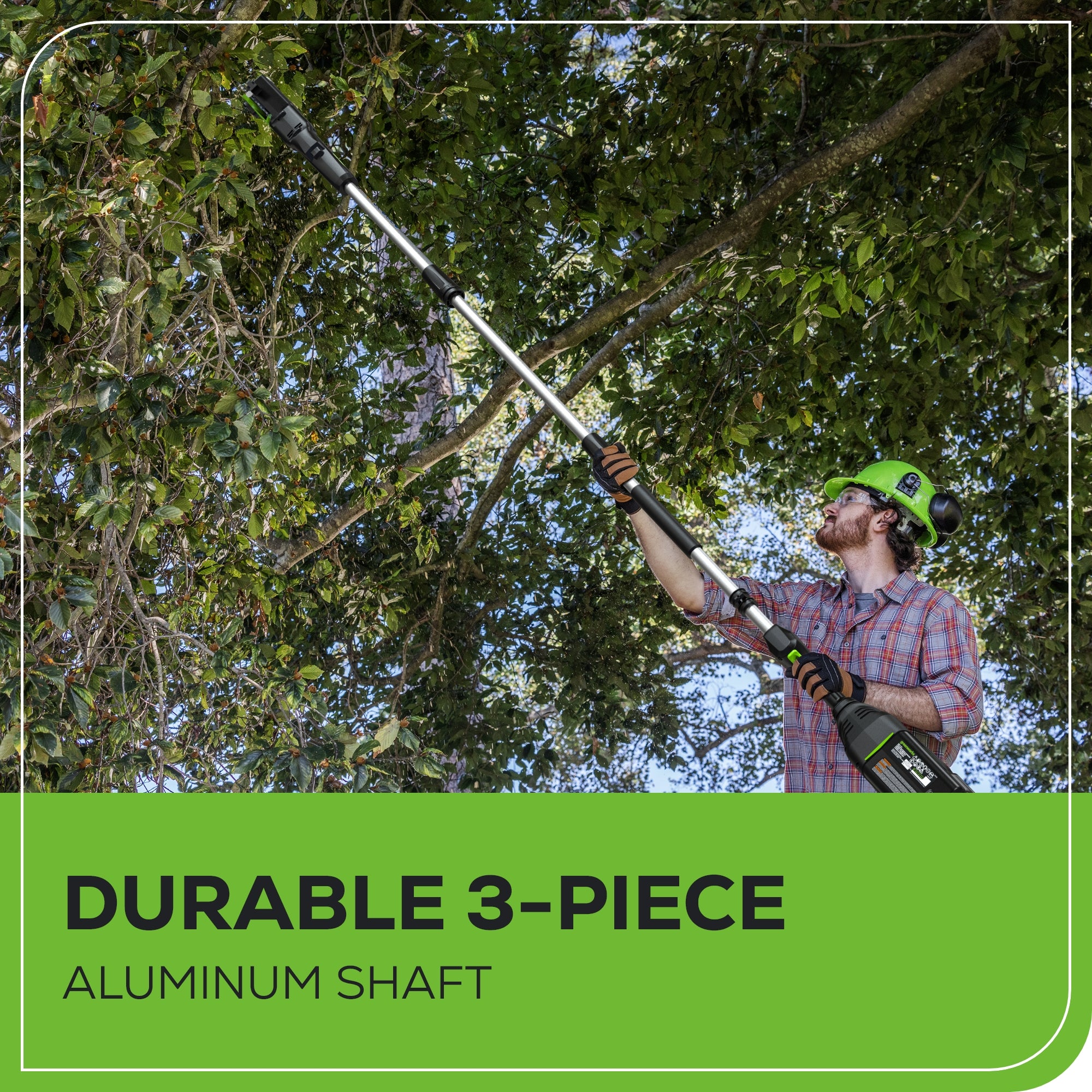 80V Pro 10" Cordless Battery Pole Saw: 2.0 Ah Battery and Charger