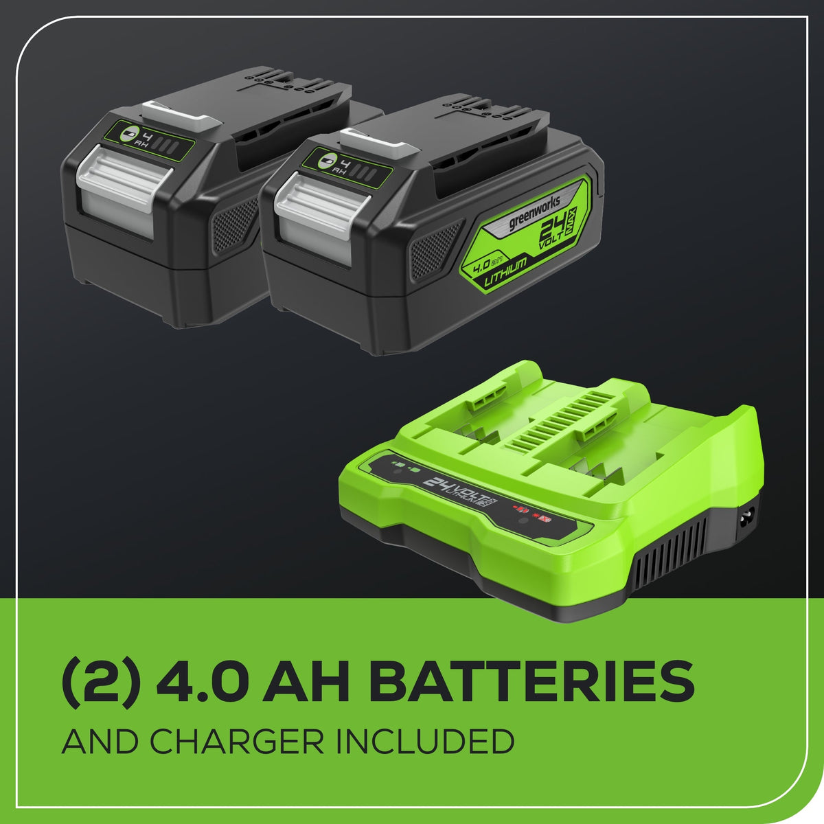 48V (24V x 2) 17" Cordless Battery Push Lawn Mower: (2) 4.0 Ah Batteries and Dual-Port Charger, LM1702