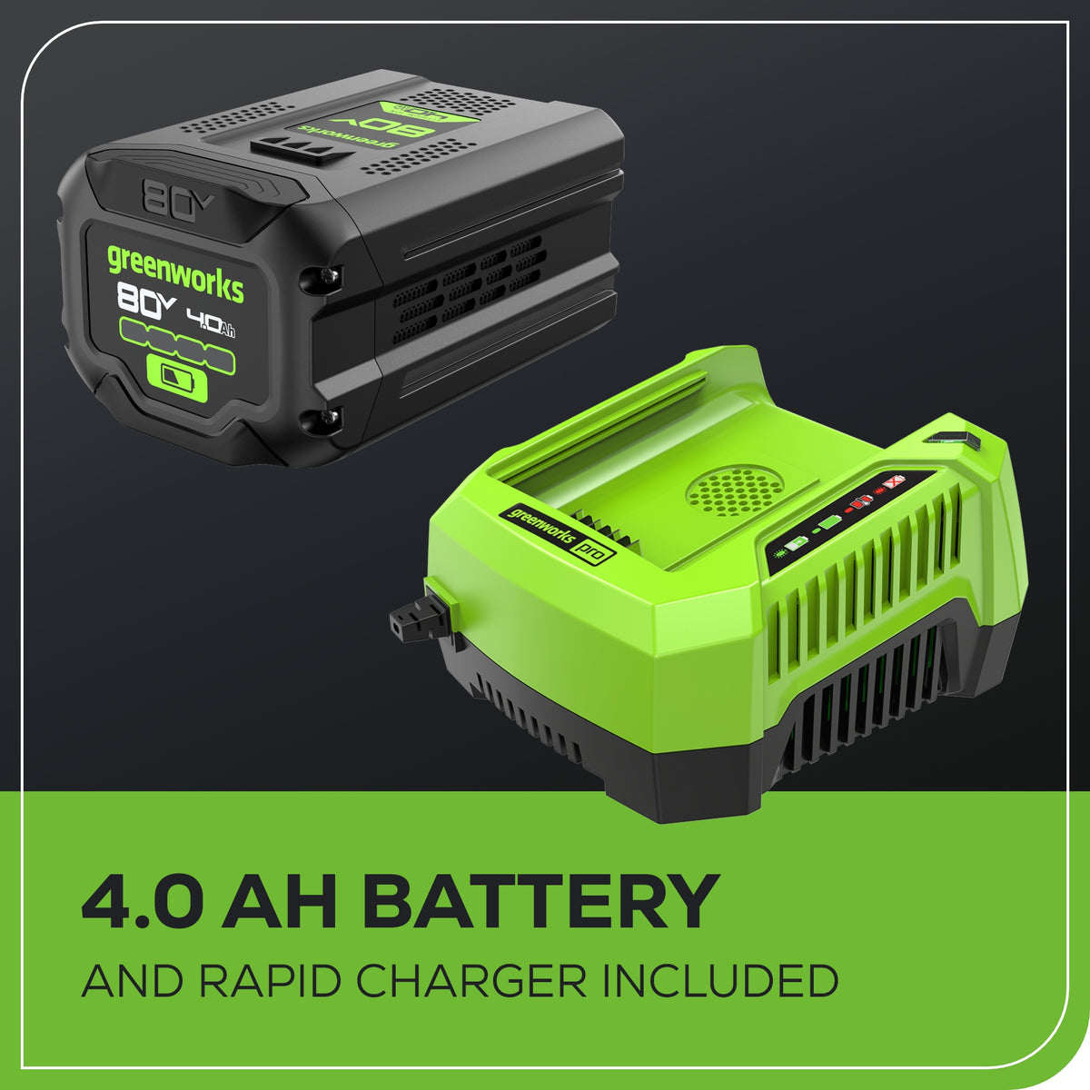 80V 770CFM Cordless Battery Blower, 4Ah Battery and Charger