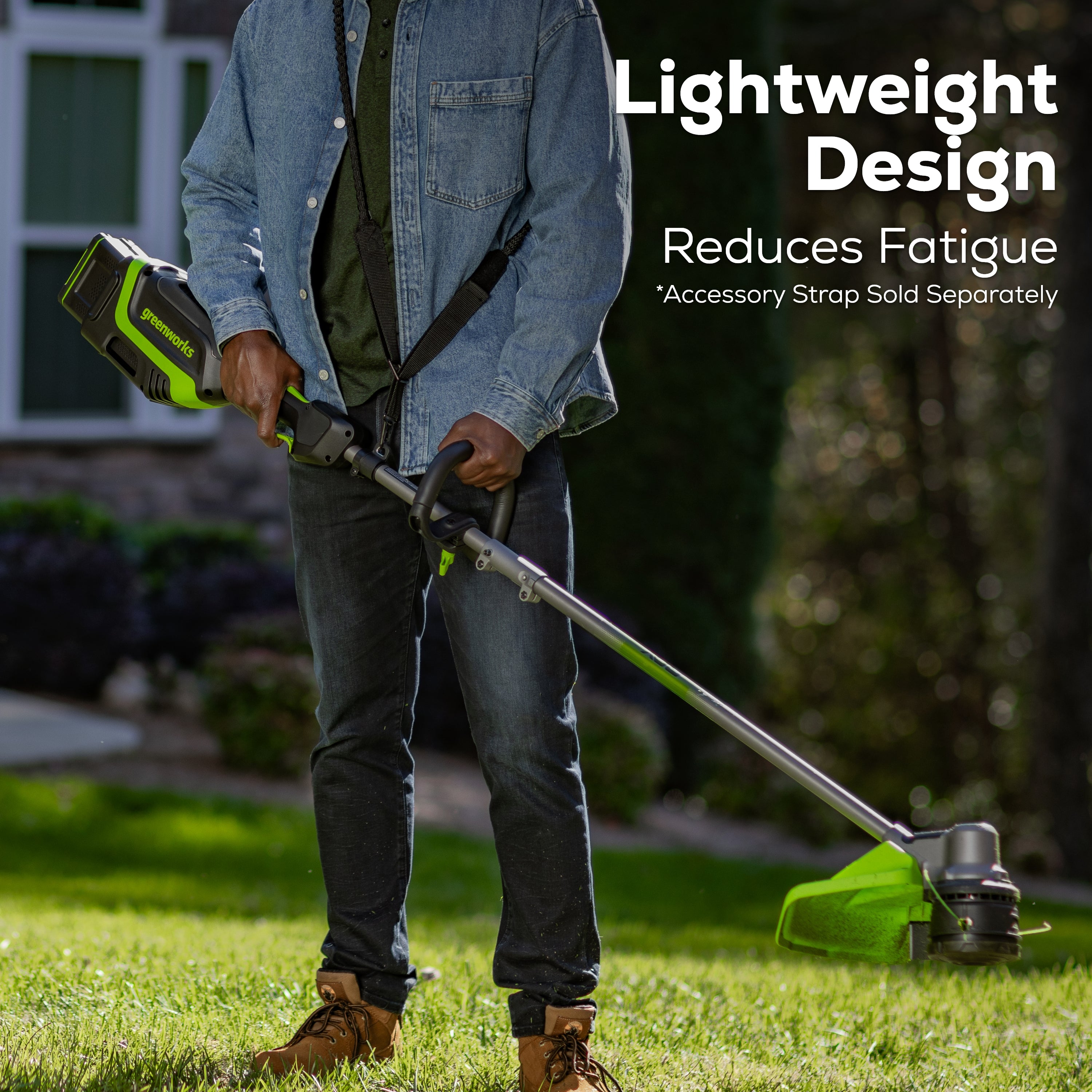 80V 17" Brushless String Trimmer: 2.0 Ah Battery and Charger