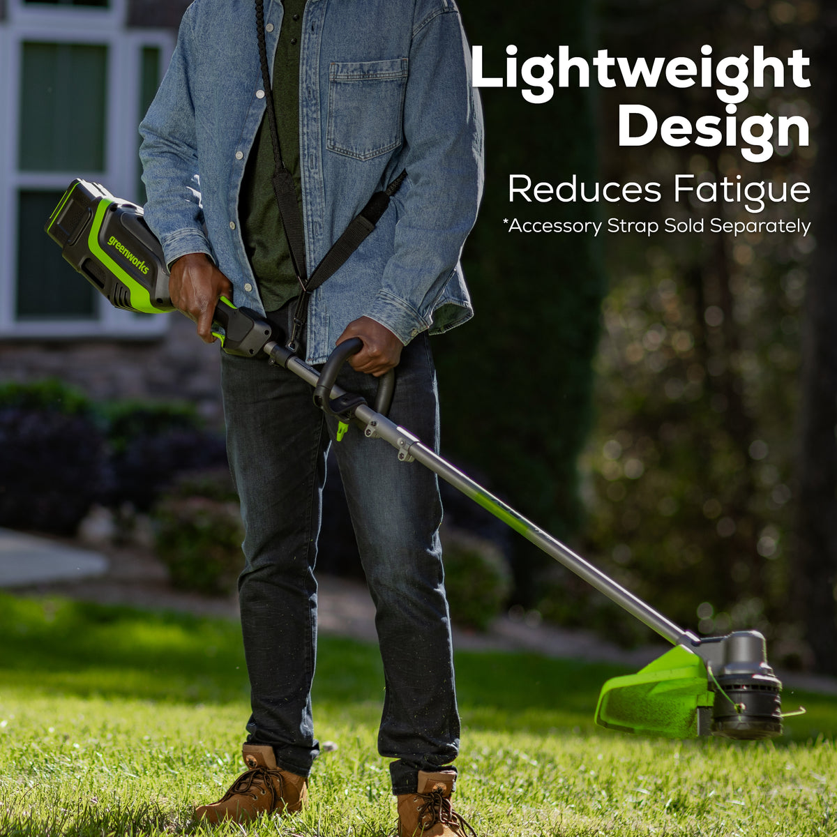 80V 17" Brushless String Trimmer: 2.0 Ah Battery and Charger