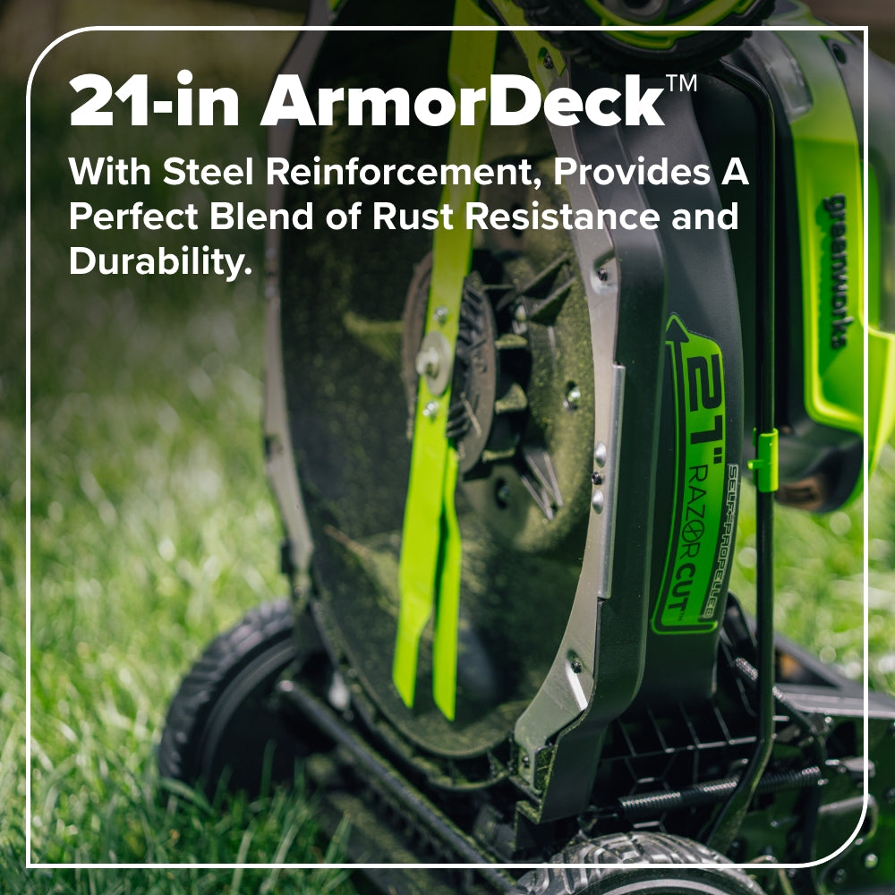 80V 21" Cordless Battery 4-in-1 Self-Propelled Mower: (1) 4.0Ah,(1) 2.0Ah Batteries & 2A Charger, LM2108S