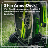 80V 21" Cordless Battery 4-in-1 Self-Propelled Mower: (1) 4.0Ah,(1) 2.0Ah Batteries & 2A Charger, LM2108S