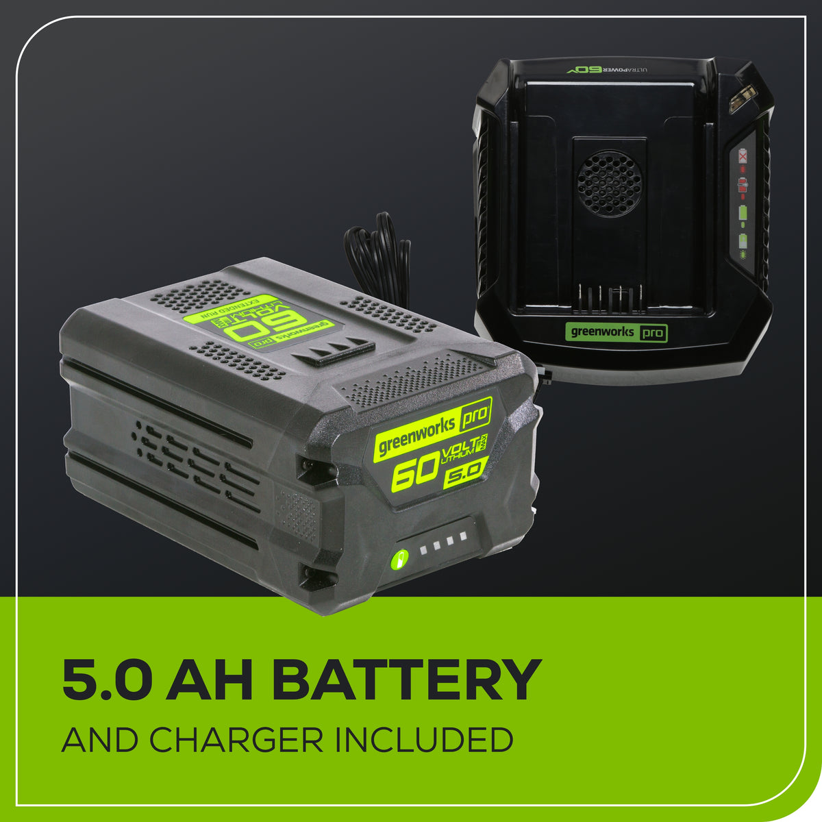 60V 21" Cordless Battery Push Lawn Mower w/ 5.0Ah Battery & Charger, LM2116