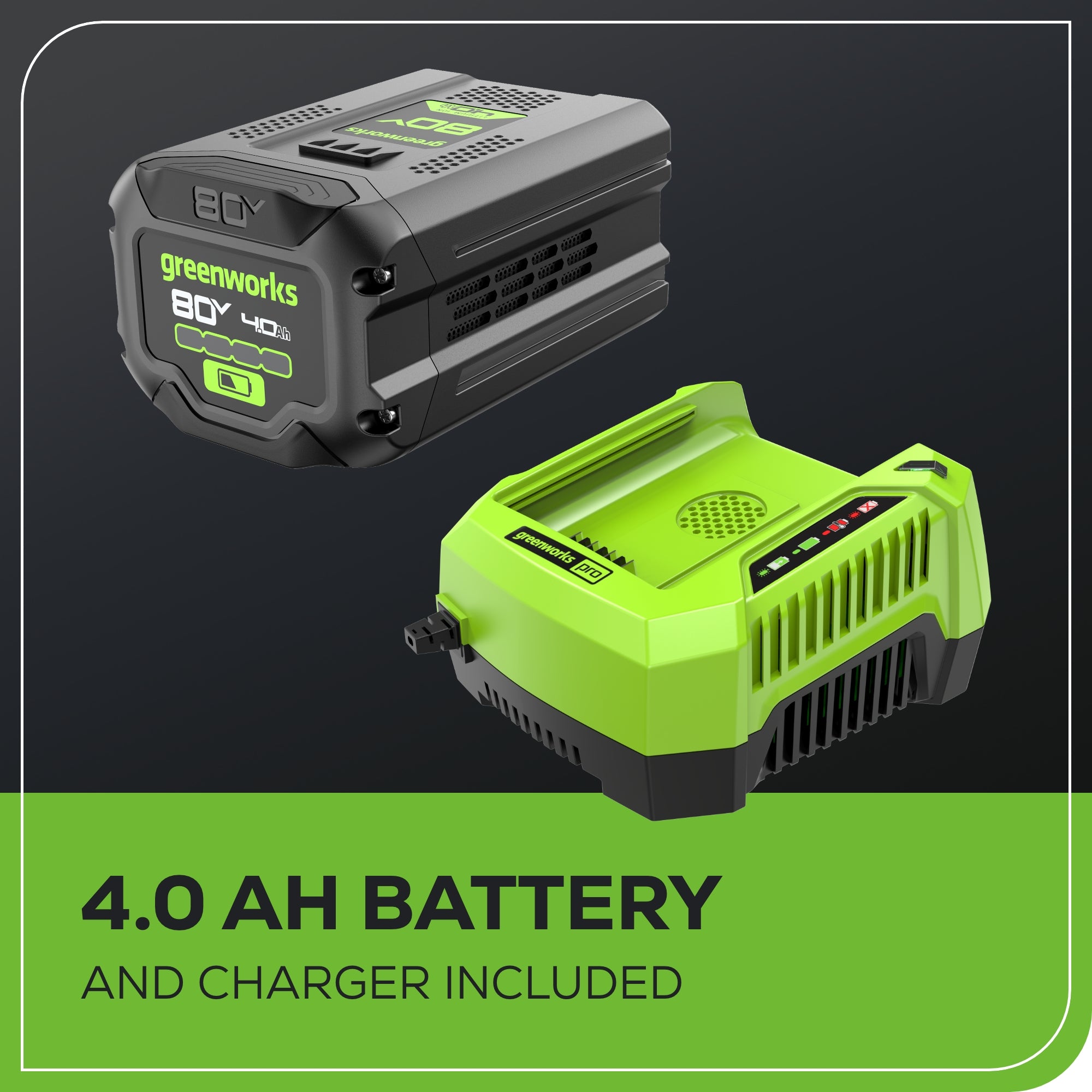 80V 21" Cordless Battery Self-Propelled Mower and Blower: 4.0 Ah Battery and Rapid Charger