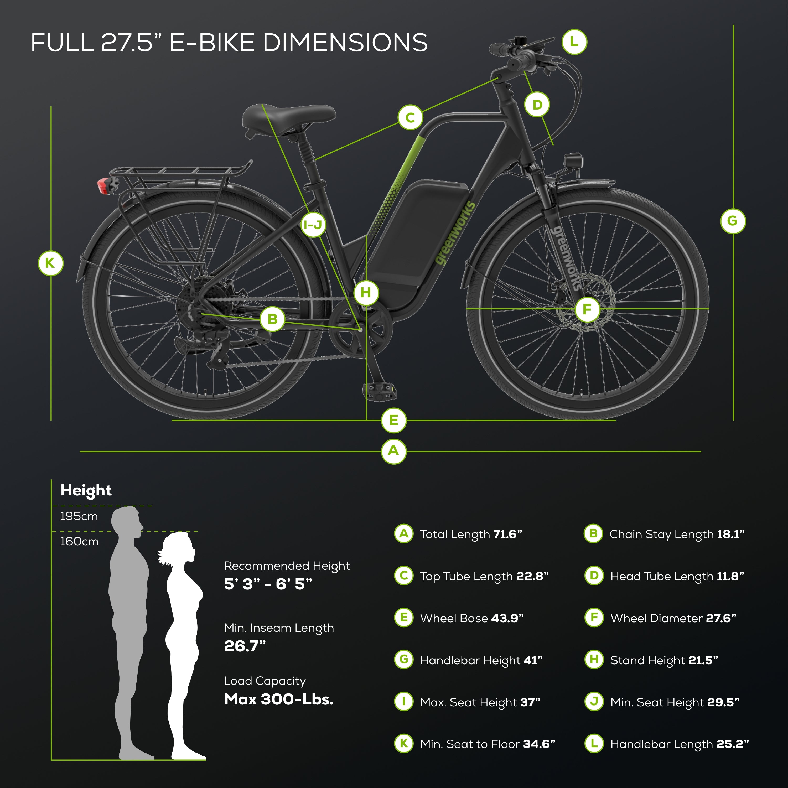 60V VENTURE Series 27.5" Electric Commuter Bike, 5Ah Battery and Charger
