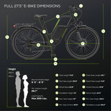 60V VENTURE Series 27.5" Electric Commuter Bike, 5Ah Battery and Charger