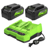 24V 4.0 Ah USB Battery (2-Pack) Starter Kit and Dual-Port Rapid Charger