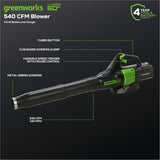 60V 25" Dual Blade Self-Propelled Mower 5-pc Combo Kit, (3) 4.0 Ah Batteries, (1) Single Port Chargers and (1) Dual-Port Charger