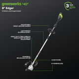 40V 8" Brushless Cordless Battery Edger: (1) 4.0 Ah Battery, (1) 2A Charger