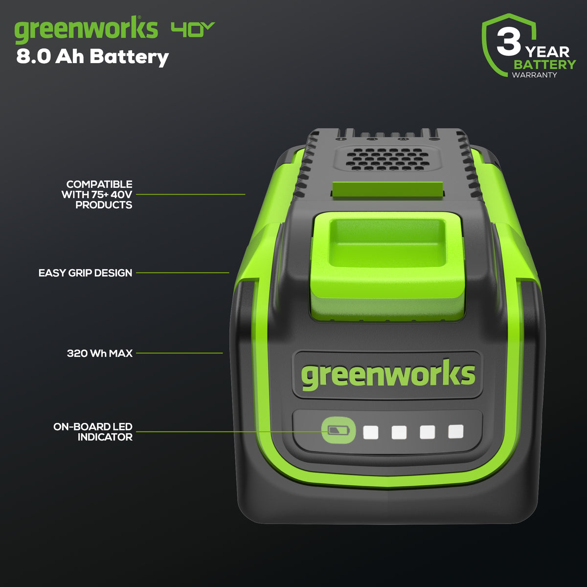 40V 8.0 Ah High Power Battery