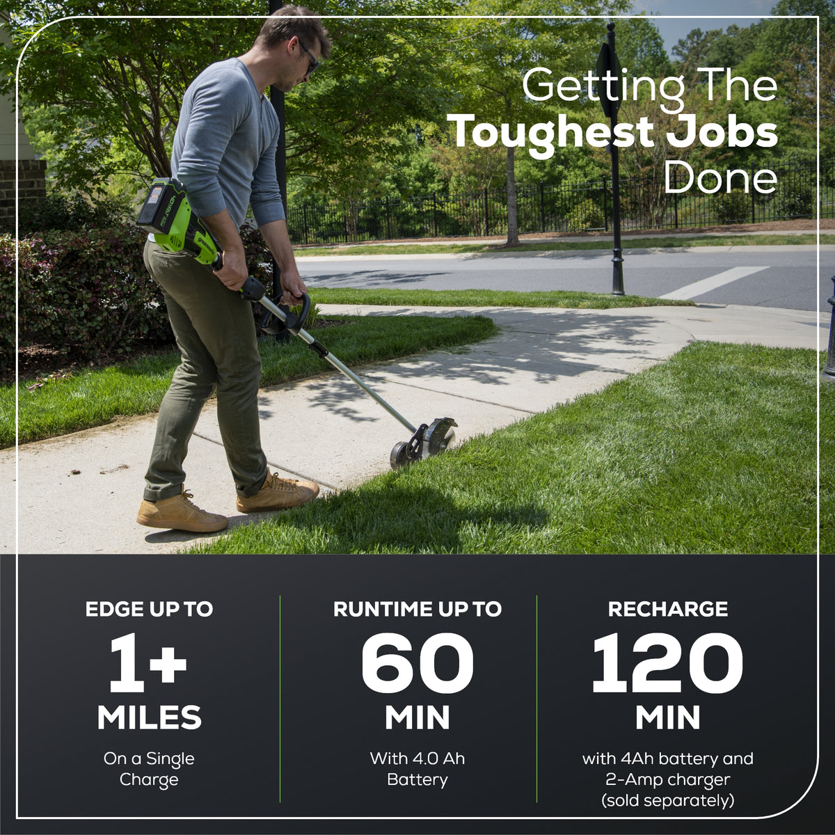 40V 8" Brushless Cordless Battery Edger (Tool Only)