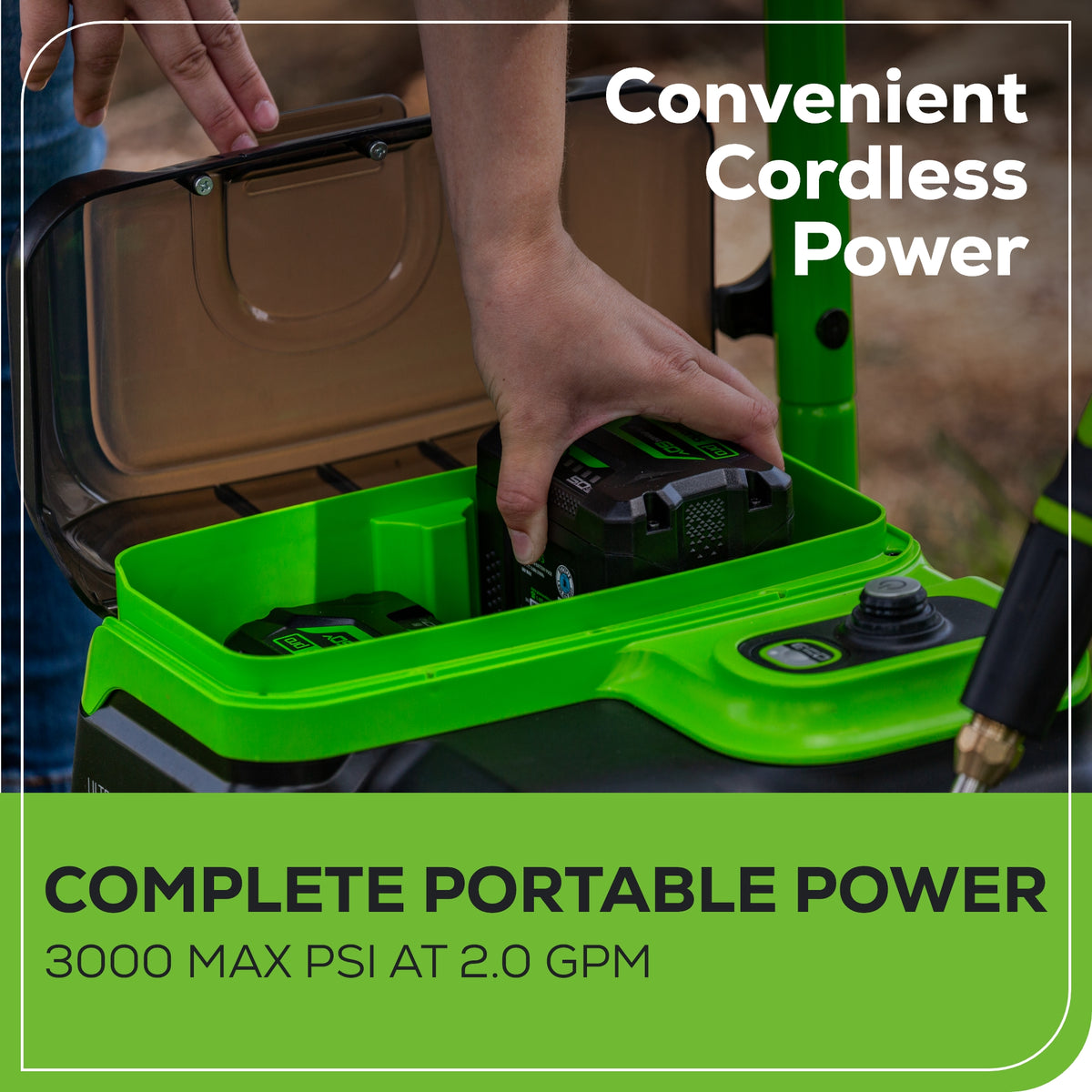 60V 3000-PSI 2.0 GPM Electric Pressure Washer (Tool Only)
