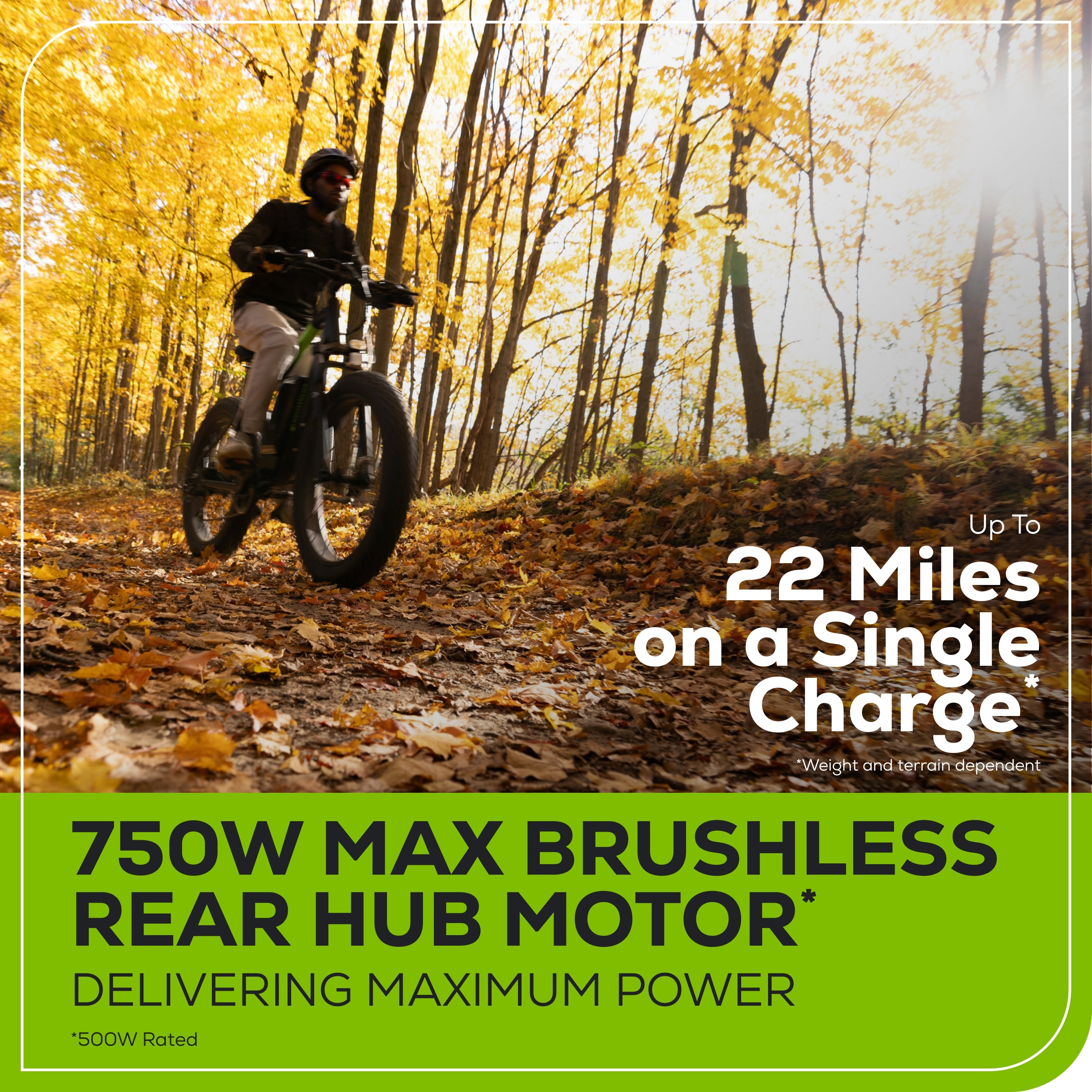60V VENTURE Series 26" Fat Tire Electric Mountain Bike, 5Ah Battery and Charger