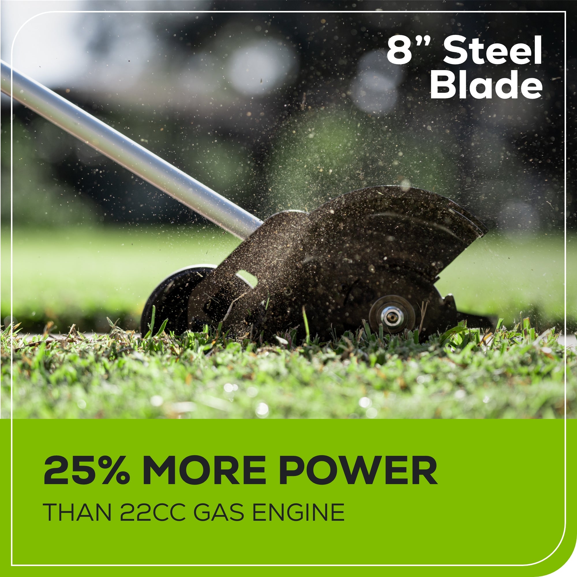 60V 8" Brushless Cordless Battery Edger: 2.0 Ah Battery and 3A Charger