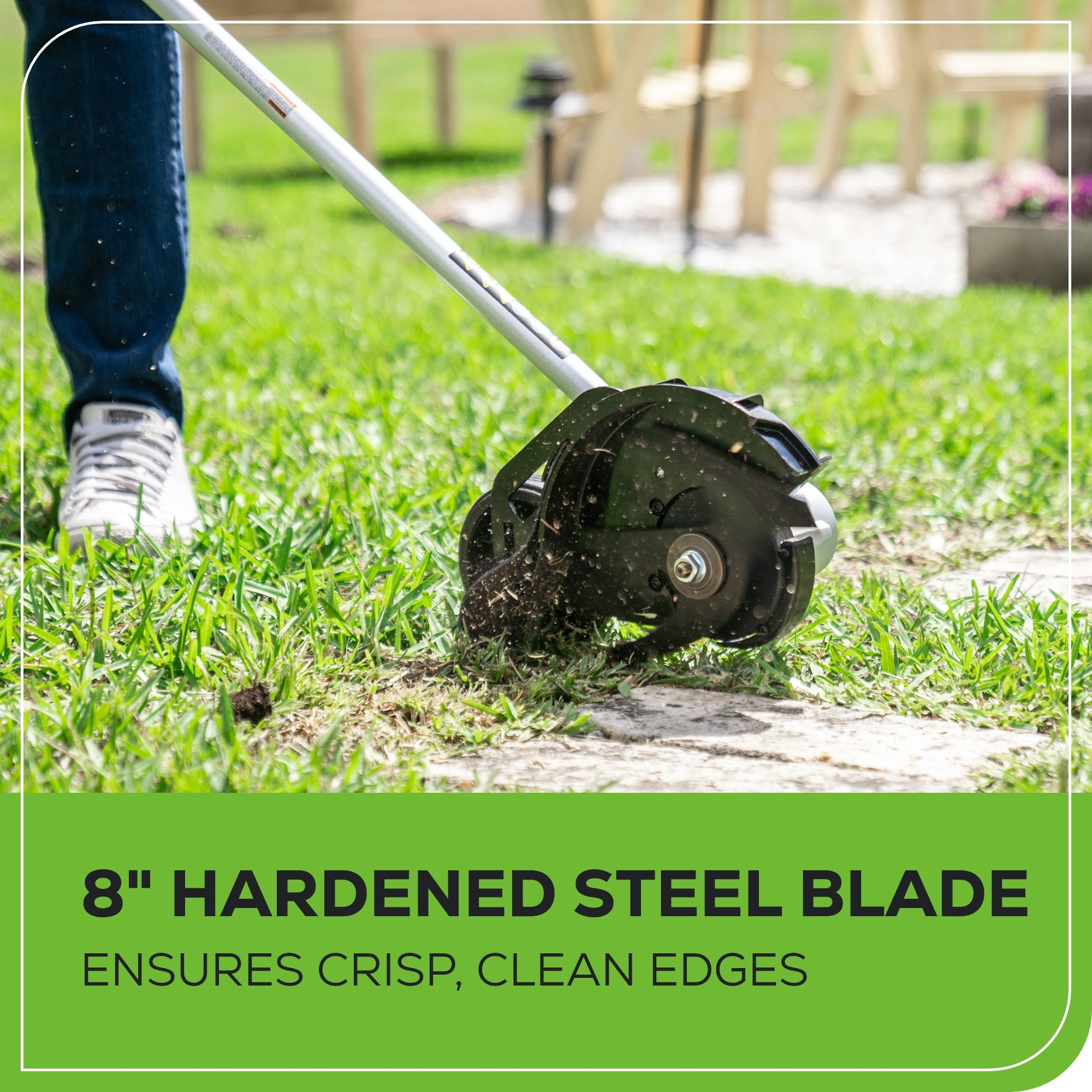 48V (24V x 2) 8" Brushless Cordless Edger: (2) 4.0 Ah USB Batteries and (1) 4A Dual-Port Charger