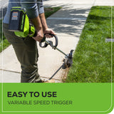 40V 8" Brushless Cordless Battery Edger: (1) 4.0 Ah Battery, (1) 2A Charger