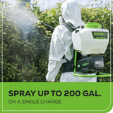 80V Cordless Battery Backpack Sprayer: 2.0 Ah Battery and Charger