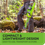 48V (24V x 2) 14" Cordless Battery Chainsaw: (2) 4.0 Ah USB Batteries and Dual-Port Charger