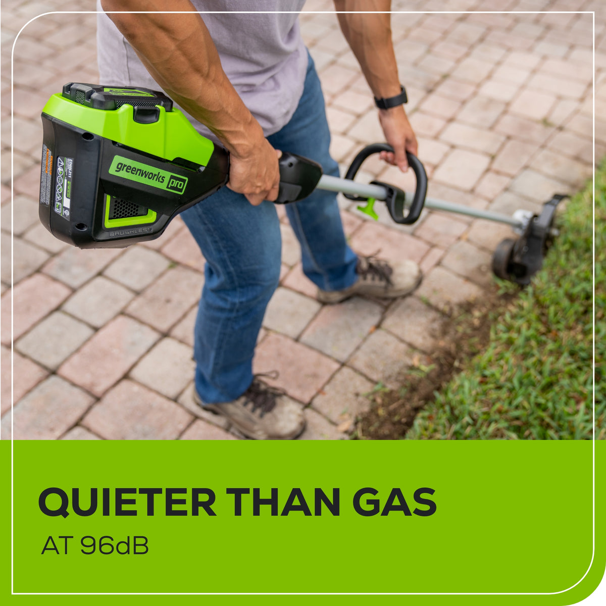 60V 8" Brushless Cordless Battery Edger: 2.0 Ah Battery and 3A Charger