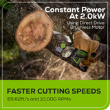 60V 18" Cordless Battery 2.0 kW Chainsaw (Tool Only)