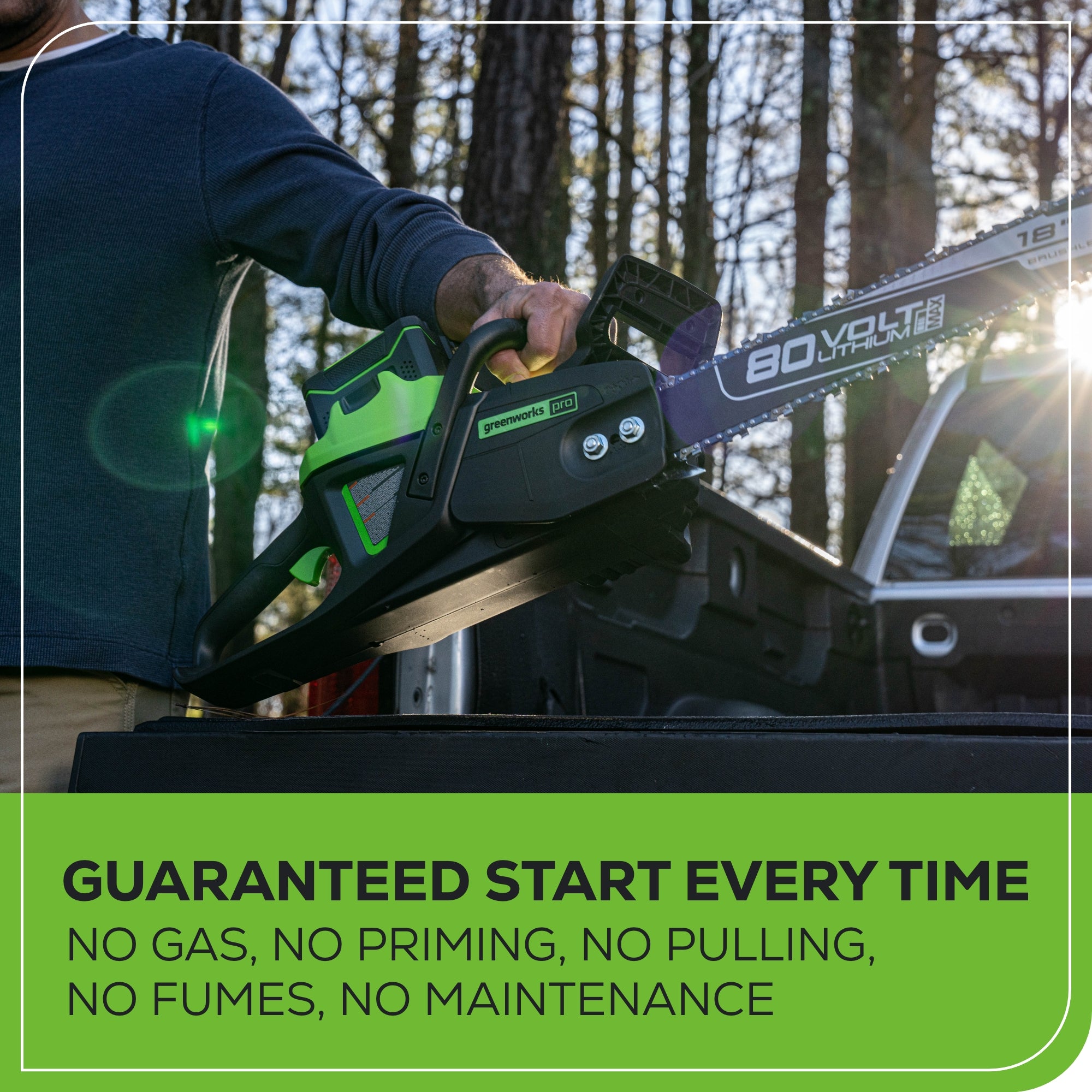 80V 18" Cordless Battery 2.5kW Chainsaw (Tool Only)