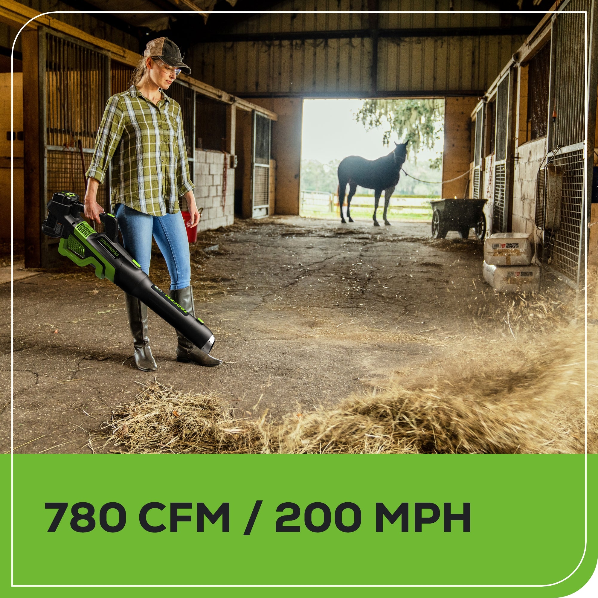 Pro 60V 780CFM Cordless Battery Leaf Blower, 4Ah Battery and Charger