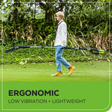 80V Cordless 10" Brushless Pole Saw: 2.0 Ah Battery and Rapid Charger