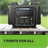 40V 500W 4-Slot Inverter Portable Power Station, (4) 4.0 Ah Batteries and Built-In Charger