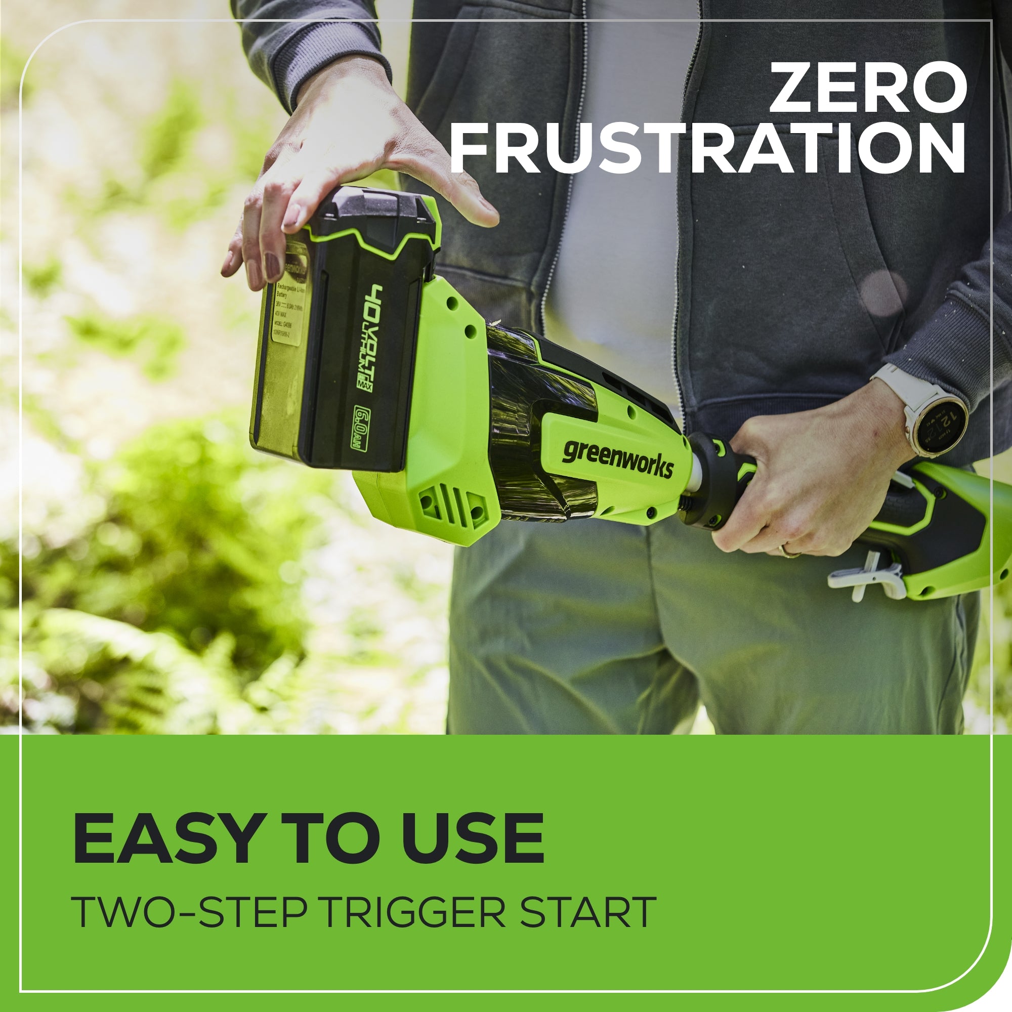 40V 8" Cordless Battery Pole Saw: 2.0 Ah Battery and Charger