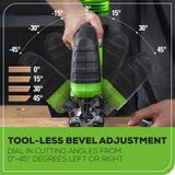 24V Cordless Battery Jig Saw: 4.0 Ah USB Battery and Charger