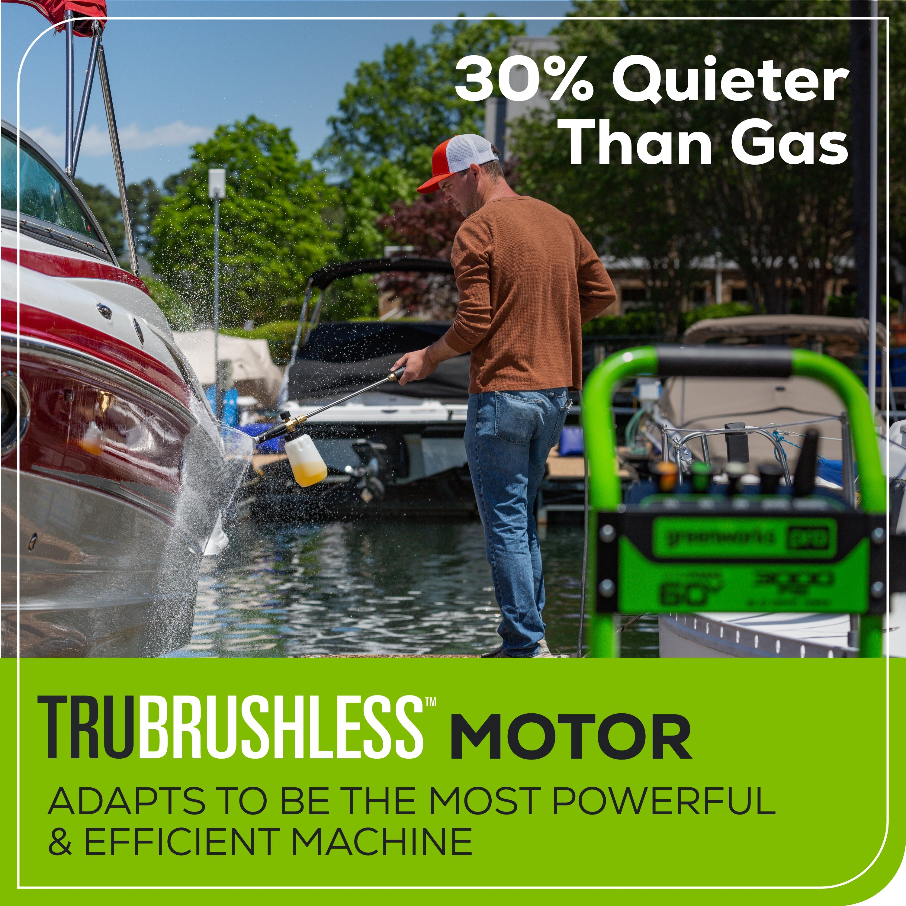 60V 3000-PSI 2.0 GPM Electric Pressure Washer: (2) 4.0 Ah Batteries and Rapid Charger