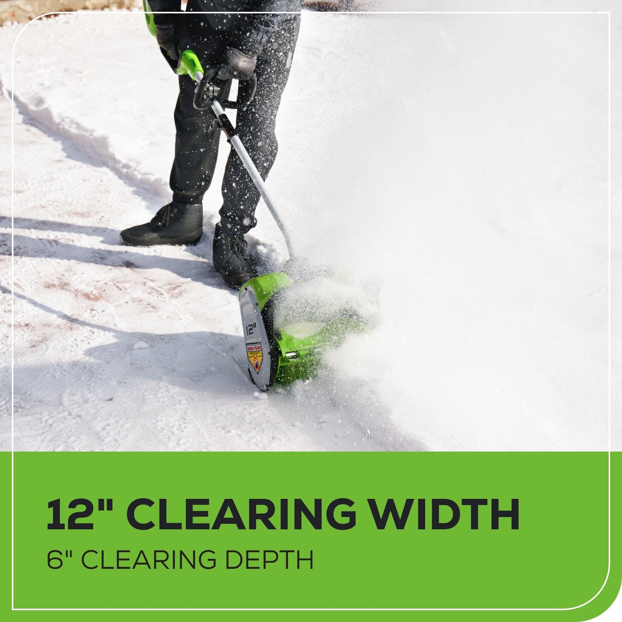 40V 12" Cordless Battery Snow Shovel: 4.0 Ah Battery and Charger