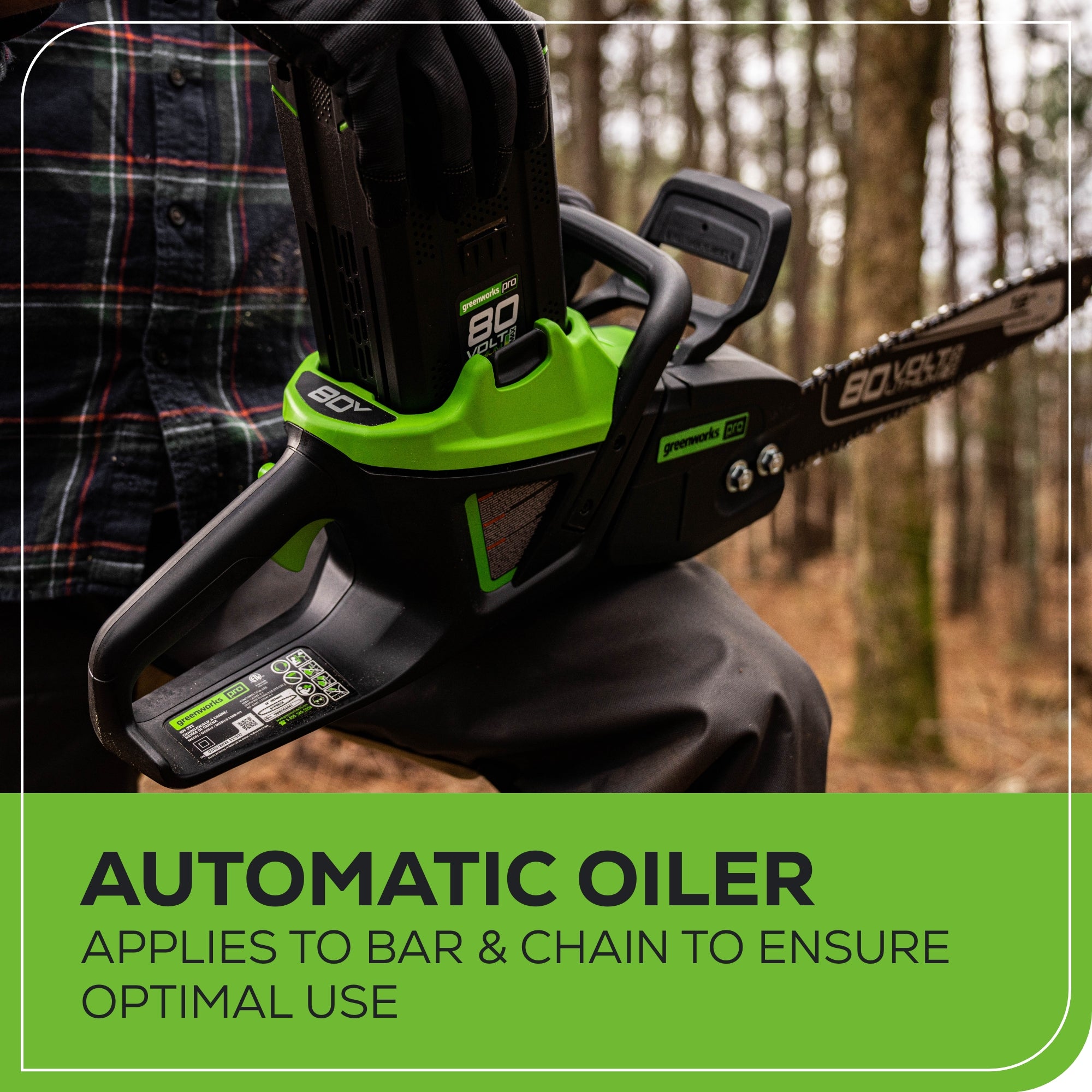 80V 18" Cordless Battery 2.5kW Chainsaw (Tool Only)