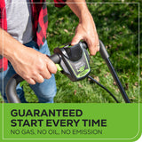 48V (24V x 2) 20" Cordless Battery Push Mower 3pc Combo Kit: (2) 4.0 Ah Batteries and Dual-Port Chargers