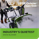 80V 24" Cordless Battery Two-Stage Snow Blower: (2) 5.0 Ah Batteries and Dual-Port Rapid Charger