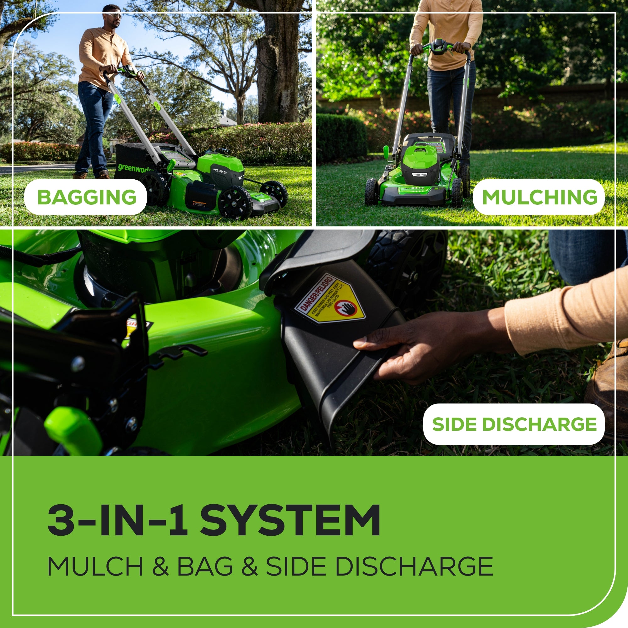 40V 21" Cordless Battery Self-Propelled Lawn Mower: 5.0Ah Battery and Charger, LM2154S