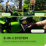 40V 21" Cordless Battery Self-Propelled Lawn Mower: 5.0Ah Battery and Charger, LM2154S