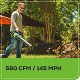 80V 21" Cordless Battery Self-Propelled Mower and Blower: 4.0 Ah Battery and Rapid Charger