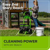 60V 3000-PSI 2.0 GPM Electric Pressure Washer: (2) 4.0 Ah Batteries and Rapid Charger
