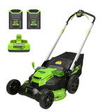 60V 25" Cordless Battery Dual Blade Self-Propelled Lawn Mower w/ Two (2) 4.0Ah Batteries & Dual-Port Charger, LM2516S