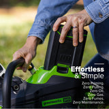 80V 20" Cordless Battery Chainsaw: 4.0 Ah Battery and Charger