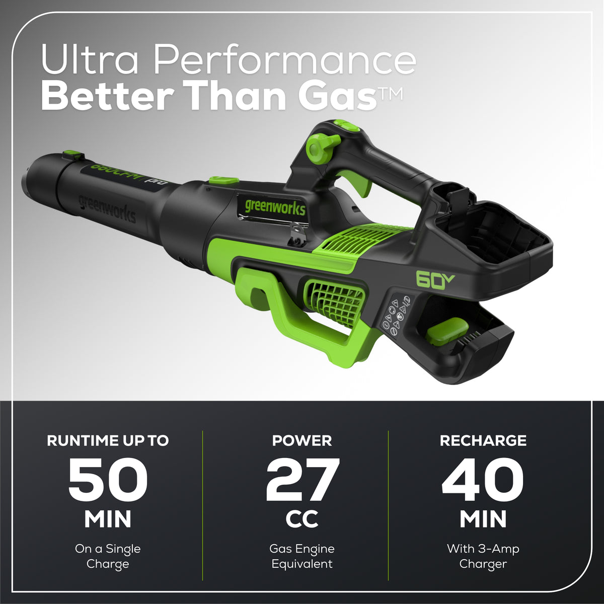 60V Cordless Battery 3PC Handheld Combo Kit, String Trimmer, Blower and Hedge Trimmer, (1) 2.5 Ah Battery and Charger
