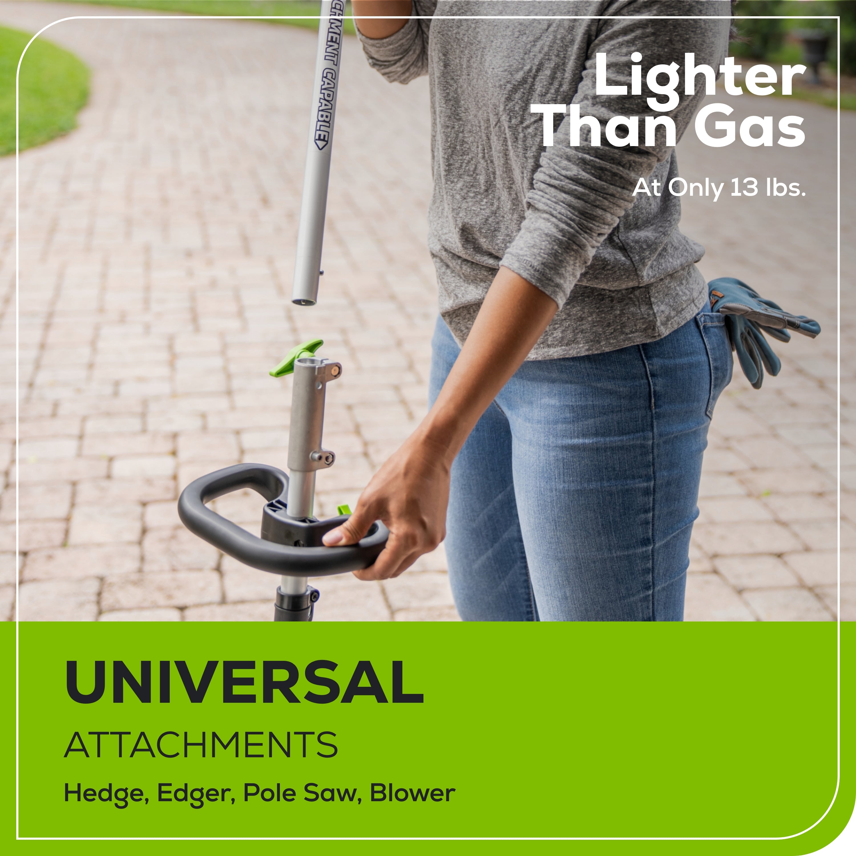 60V 16" Brushless Cordless Battery String Trimmer (Attachment Capable): (1) 4.0 Ah Battery, (1) 3A Charger, (1) Shoulder Strap